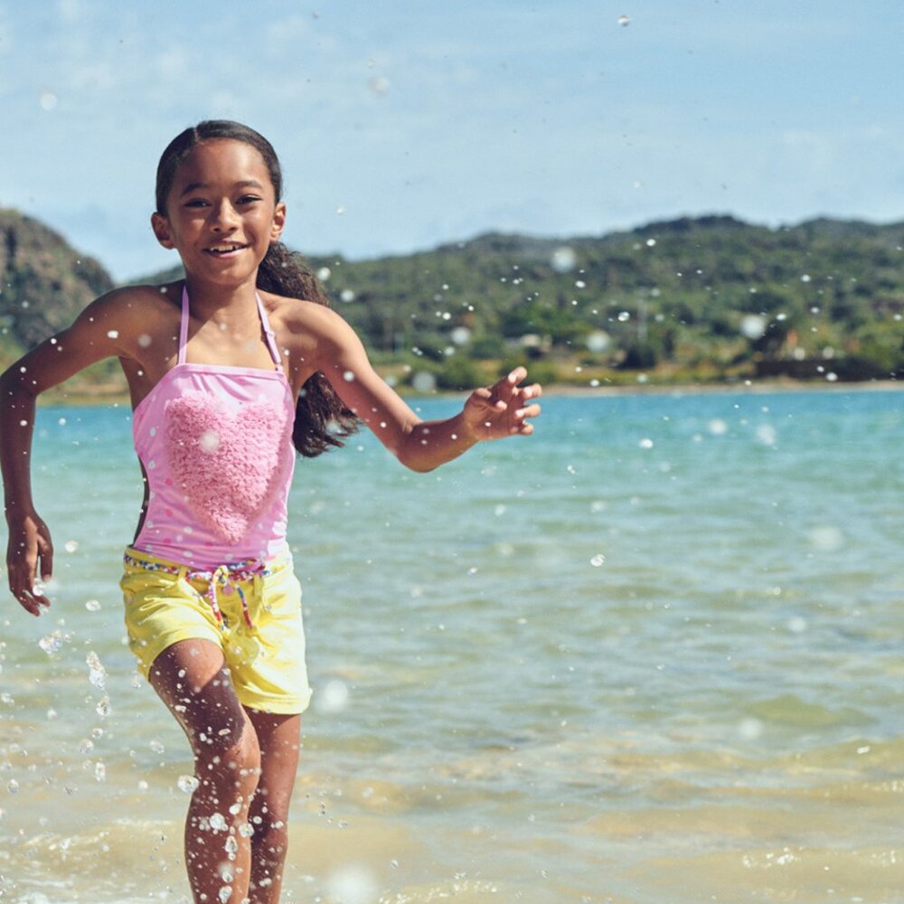 Original Marines, Italy – TASSEL BELT YELLOW BEACH SHORTS FOR GIRLS